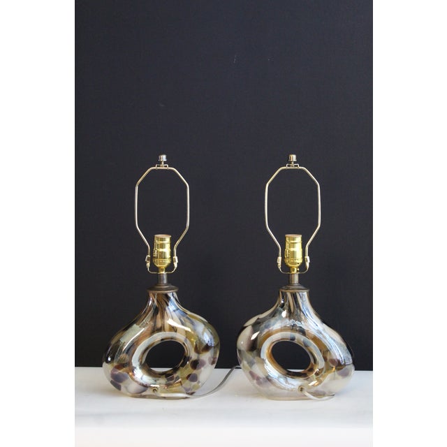 Mid 20th Century Petite Seguso Style Lamps - a Pair For Sale - Image 10 of 16