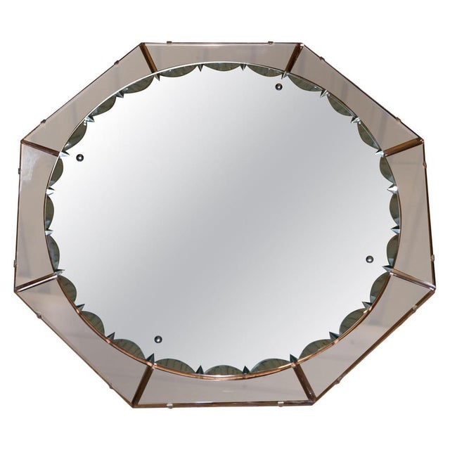 Large French Art Deco Peach Wall Mirror, 1920s For Sale - Image 18 of 18