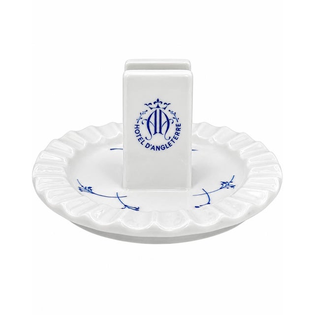 Vintage Hotel d'Angleterre Copenhagen Denmark Ashtray Match Holder Dish For Sale - Image 11 of 11