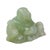 Gold Chinese Carved Green Jade Maitreya Laughing Buddha Figure For Sale - Image 8 of 15