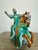 Green Mid 20th Century Italian Ceramic Knight on Horse by Ugo Zacagnini - Green Glaze, 12” For Sale - Image 8 of 11