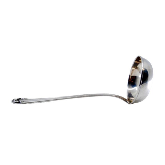 Silver Soup Ladle with Grooves For Sale - Image 9 of 9