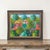 Signed by W. Coulano, this Haitian folk art painting depicts a tropical village landscape rendered in the vibrant visual...