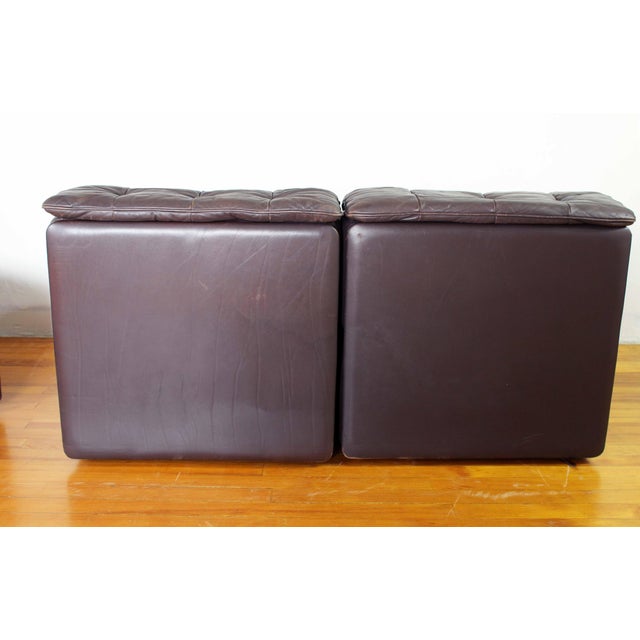 Leather Model Ds 11 Modular Sofa from de Sede, 1970s, Set of 7 For Sale - Image 4 of 18