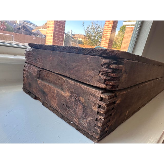 This remarkable early 19th-century American carpenter’s tool chest is a rare surviving example of authentic primitive...