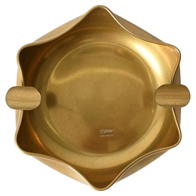 Italian Sculptural Brass Ashtray by Bellotto, Italy, 1970s For Sale - Image 12 of 12