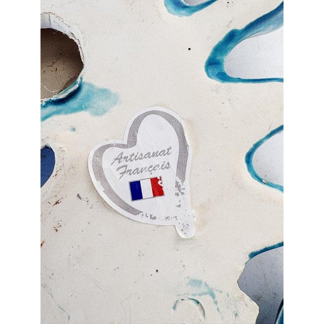 Blue Wall Decoration in Glazed Ceramic, France, 1970 For Sale - Image 10 of 15