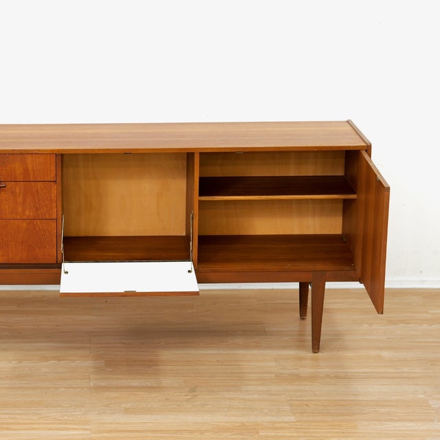 Mid-Century Modern Mid Century Teak Corinthian Credenza by Nathan Furniture For Sale - Image 3 of 10