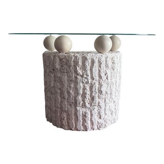 1980s Postmodern Mactan Stone Console Table For Sale