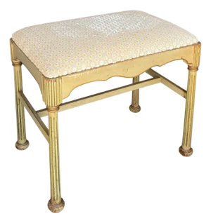 Small Antique French Painted Vanity Bench