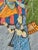 Black Indian Silk Painting of Krishna and the Ghopis For Sale - Image 8 of 12