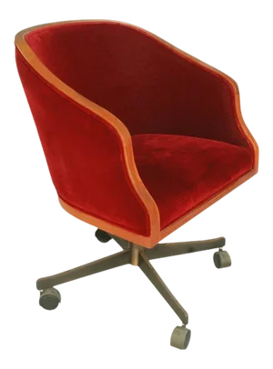 Vintage Ward Bennett Oak, Mohair & Bronze Base Bankers Executive Chair
