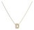 10K Yellow Gold Diamond Accent "D" Initial Bubble Pendant Necklace For Sale