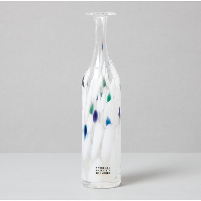 Mid-Century Modern Vintage Danish Glass Bud Vase For Sale - Image 3 of 5