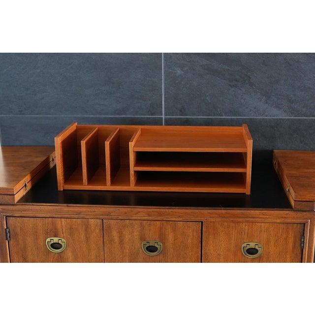 MCM Teak Desk Organizer Designed by by Georg Petersens for Pedersen and Hansen Made in Denmark. For Sale In Phoenix - Image 6 of 10