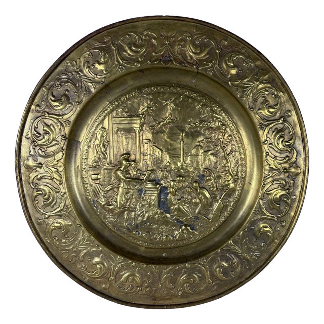 17th Century Athena on Parnassus Offering Dish After Hans Jakob Bayr For Sale