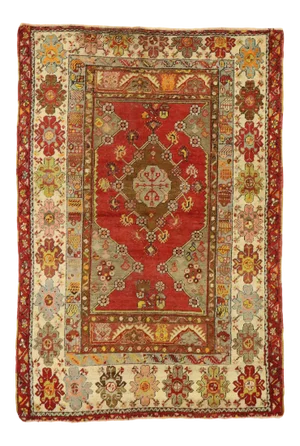 Vintage Turkish Oushak Rug, 03'05 X 05'00