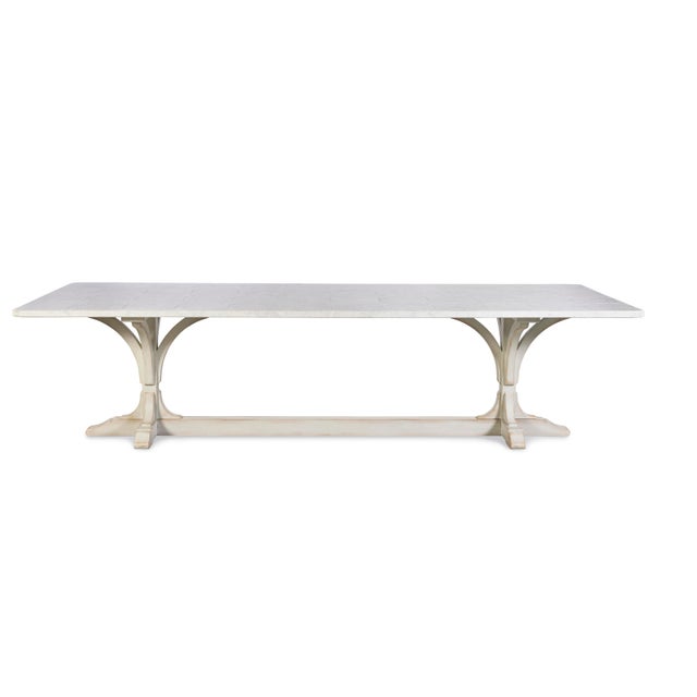 The 18th-century inspired Italian trestle based table showcases the rustic charm andpractical design typical of Italian...