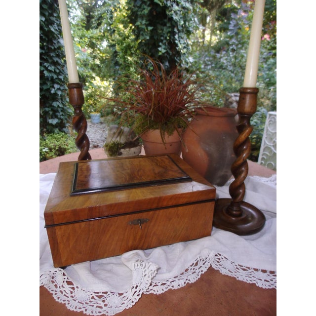 Vintage Biedermeier Sewing Box For Sale - Image 13 of 14