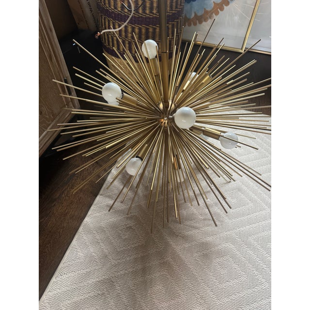 Arteriors Home Arteriors Zanadoo Small Chandelier – Antique Brass For Sale - Image 4 of 4