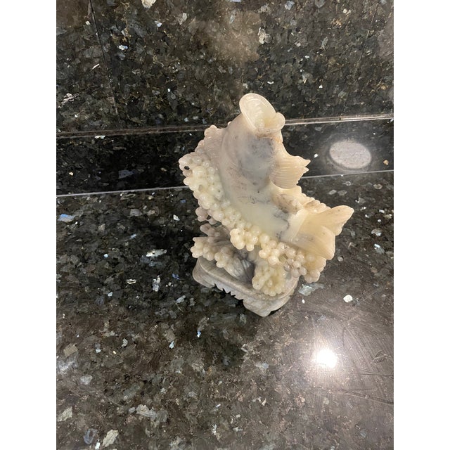 Antique Large Exceptional Soap Stone Fish Detailed Dynamic Sculpture For Sale - Image 4 of 5