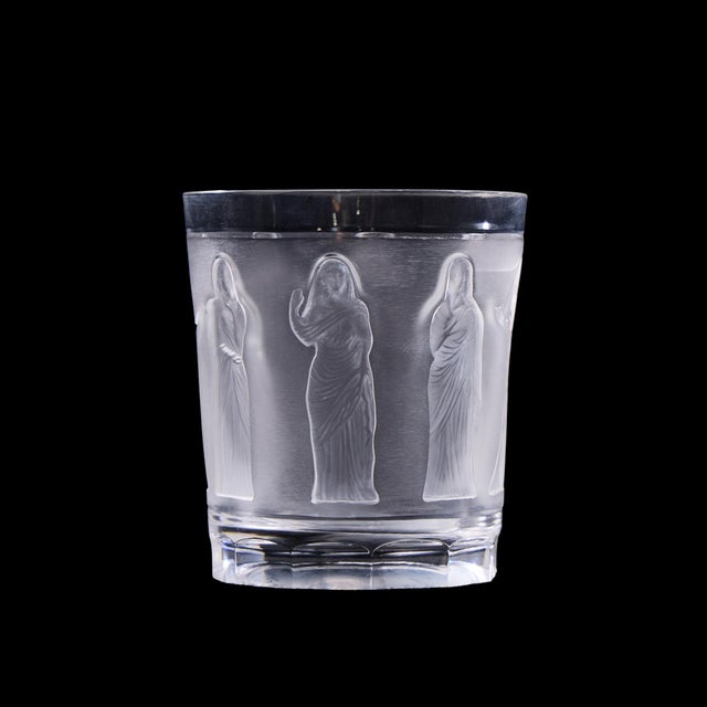 Mid 20th Century Lalique French Femmes Crystal Whiskey Tumbler Glasses - Set of 10 For Sale - Image 5 of 8