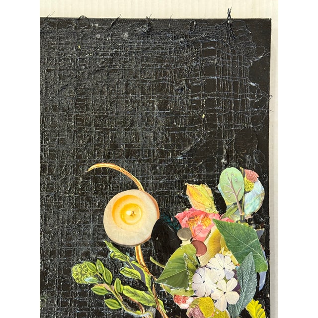 Botanical Decoupage Collage on Canvas, Original Mixed Media Artwork For Sale In New York - Image 6 of 6