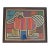 Vintage Framed Mola Textile Bird Artwork Wall Hanging For Sale