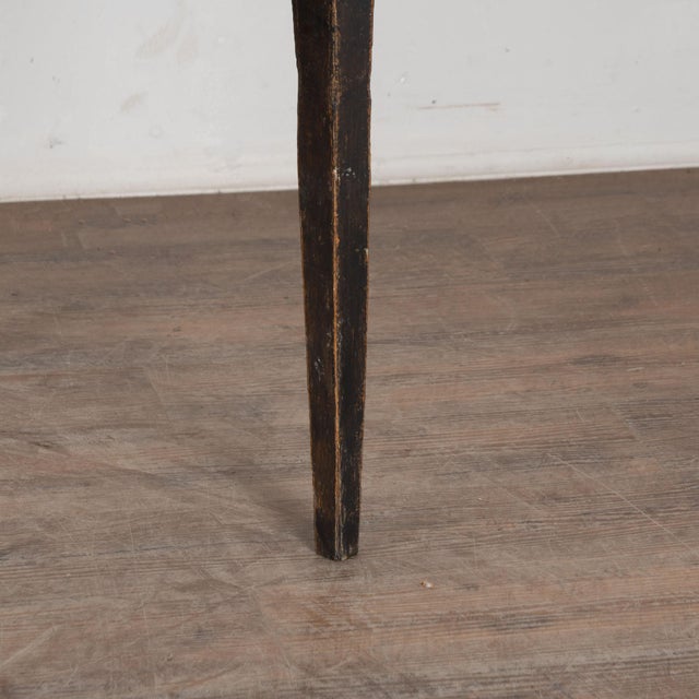 Late 19th Century Swedish Black Painted Pine Two-Drawer Table For Sale - Image 13 of 15