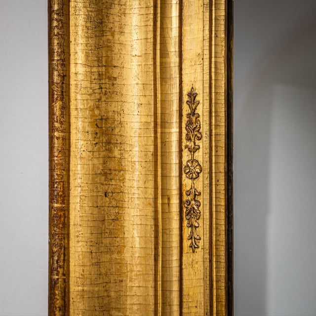 Glass Large Gilt Empire Wall Mirror, 1800s For Sale - Image 7 of 11