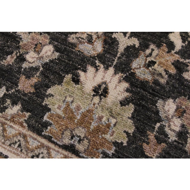 Boho Chic Ziegler Gray/Ivory Wool Runner Rug- 2'7'' X 8'2'' For Sale In New York - Image 6 of 10