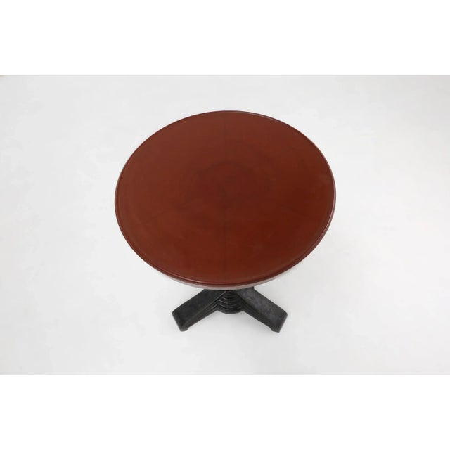 Cast Iron Bistro Table with Bakelite Top from Louis Vuitton, France, 1930s For Sale - Image 11 of 12