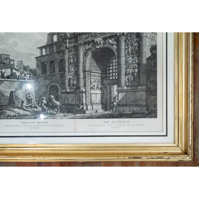 19th Century 19th Century Architectural Grand Tour Engraving Print of Arch of Traian For Sale - Image 5 of 18