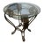 Vintage Glass Top Side Table For Sale
