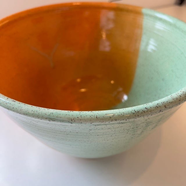 Handmade Pottery Large Speckled Stoneware Serving Bowl, Signed Mark Boka For Sale - Image 10 of 16