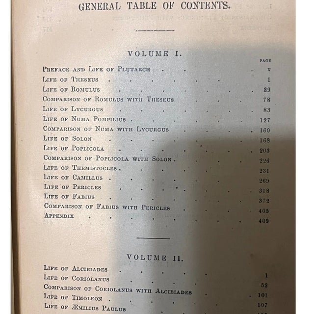 1885 Plutarch’s Lives Clough 5 Vol Set Antique Cloth Little Brown & Co Boston For Sale - Image 4 of 6
