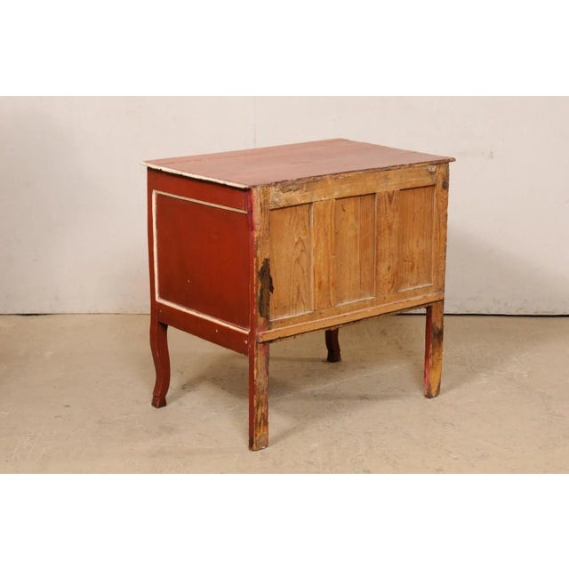 Early 19th Century Early 19th Century French Antique Raised Chest with Original Finish For Sale - Image 5 of 12