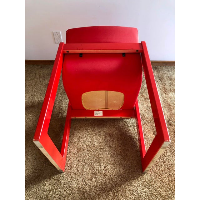 Red 1970s Red Modern Vanity Table and Chair - Set of 2 For Sale - Image 8 of 12