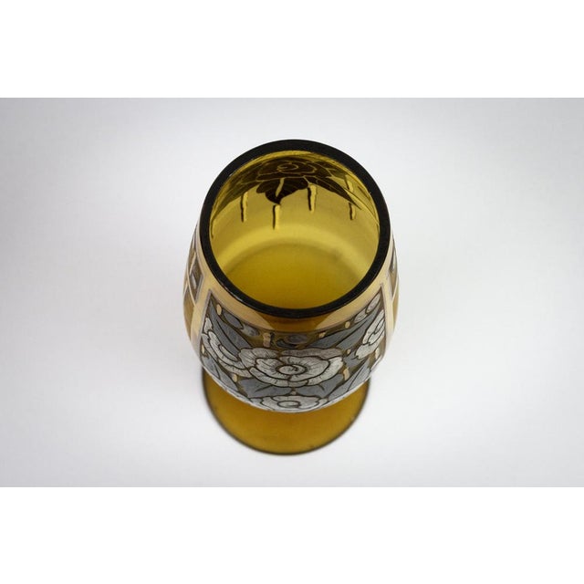 1930s Amber-Tinted Glass Vase, 1930s For Sale - Image 5 of 11