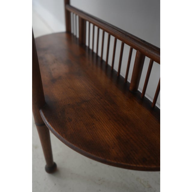 Antique Victorian Stick & Ball Oak Curio Cabinet For Sale - Image 16 of 17