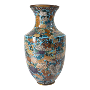 19th Century Japanese Meiji or Chinese Cloisonne Enamel Vase With Millefiori Design