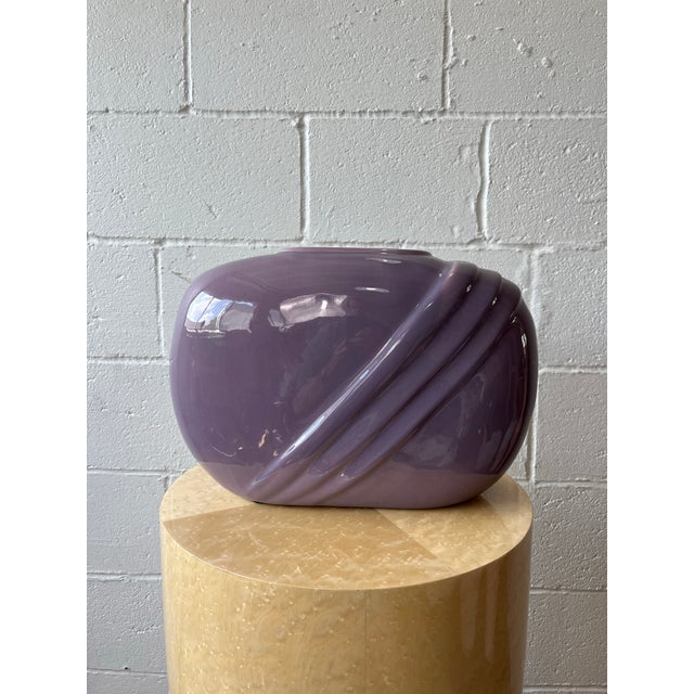 Postmodern Sculptural Aubergine Glazed Ceramic Vase by Jenkins Ceramics For Sale In New York - Image 6 of 9