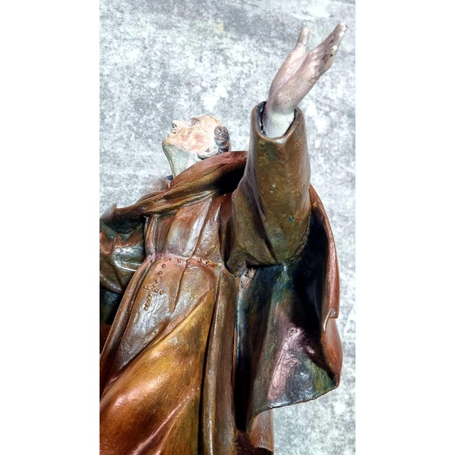 Wood Dutch Artist, Holy Statue of Francis of Assisi, 18th Century, Wood For Sale - Image 7 of 15