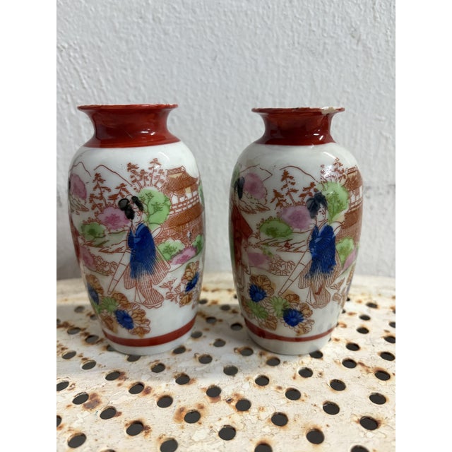 Japanese Vases, 1950, Set of 2 For Sale - Image 4 of 7