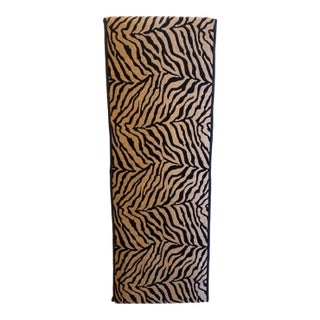 Animal Print Zebra Safari Design Window Textile Cornice 43” For Sale