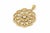14k Gold Floral Pattern Openwork Pendant. 14k Gold Flower Rosette Openwork Pendant. 14k Yellow Gold Floral Mandala...