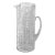 Vintage Textured Glass Pitcher in the Style of Gucci | Crocodile Embossed Ice Bucket Barware Aesthetic For Sale