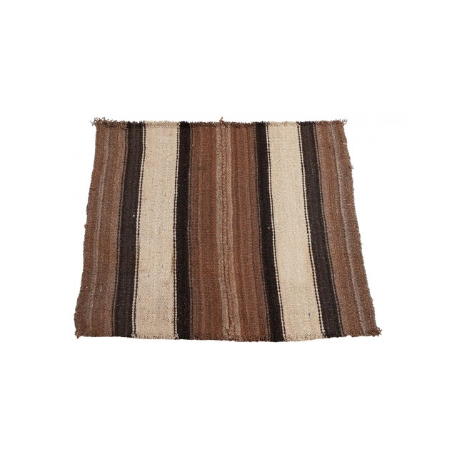 Mid-Century Modern Brown Vintage Mini Kilim Rug - 2`4″ X 2`4″ For Sale - Image 3 of 3