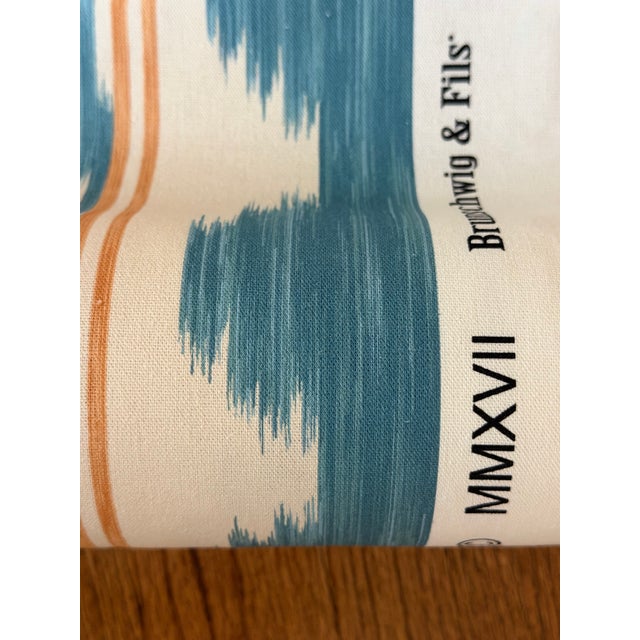 Brunschwig & Fils Avera Print Red Fabric 5 Yards 8018120.95 Cevennes Collection For Sale In Raleigh - Image 6 of 7