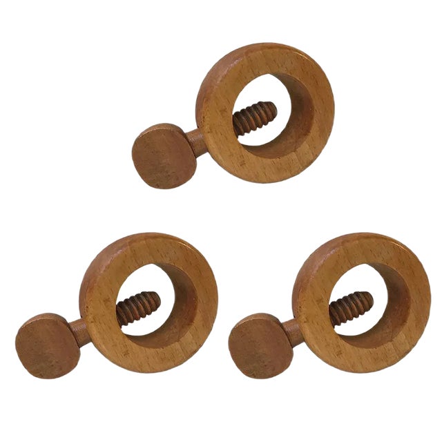 Vintage Danish Beech Wood Nutcrackers by Kay Bojesen, 1970s, Set of 3 For Sale